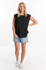 Home-Lee Daisy Tee Black From BoxHill