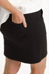 Home-Lee Denim Mini Skirt Jet Black From BoxHill