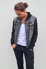 Home-Lee Hooded Denim Jacket Black From BoxHill