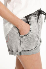 Home-Lee Lagoon Cut Off Shorts Grey Wash From BoxHill
