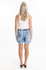 Home-Lee Lagoon Cut Off Shorts Snow Wash From BoxHill