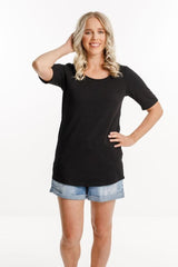 Home-Lee Long Tee Black From BoxHill
