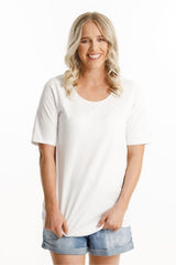 Home-Lee Long Tee White From BoxHill