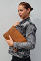 Home-Lee Oversized Clutch Tan One Size Tan From BoxHill