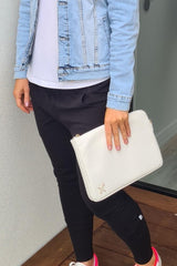 Home-Lee Oversized Clutch White One Size White From BoxHill