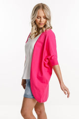 Home-Lee Summer Cardi Raspberry Pink From BoxHill