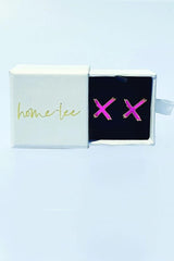 Home-Lee X Studs Pink One Size Neon Pink From BoxHill