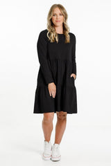 Homelee Long Sleeve Kylie Dress Black From BoxHill