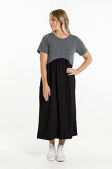 Homelee Margot Dress Charcoal Black From BoxHill