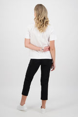 Macjays Roam Crop in Faille Pants Black From BoxHill