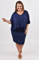 PQ Collection Hi Low MIracle Top Navy Curve Curve Size Navy From BoxHill