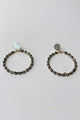 Stella and Gemma Bead Hoop Earrings Grey Gold One Size Grey Gold From BoxHill