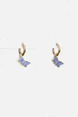 Stella and Gemma Enamel Butterfly Earrings Blue One Size Blue From BoxHill
