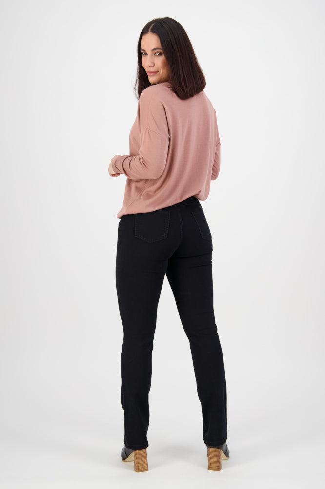 Vassalli Heavy Top Stitch Slim Leg Jeans Black From BoxHill