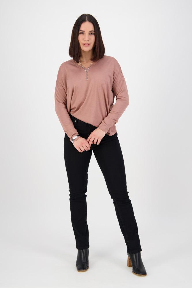 Vassalli Heavy Top Stitch Slim Leg Jeans Black From BoxHill