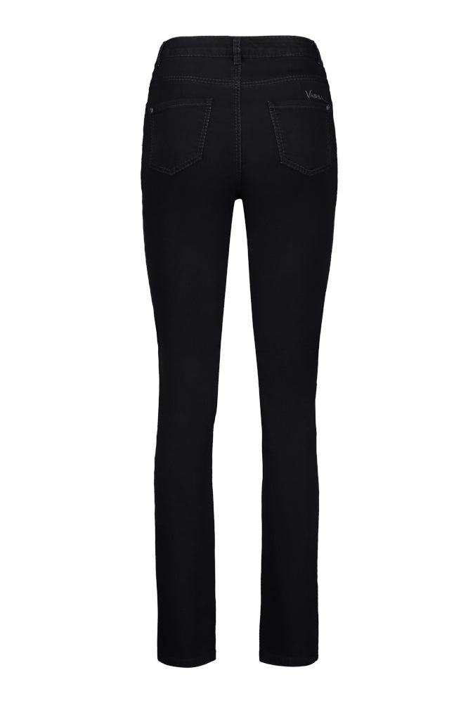 Vassalli Heavy Top Stitch Slim Leg Jeans Black From BoxHill