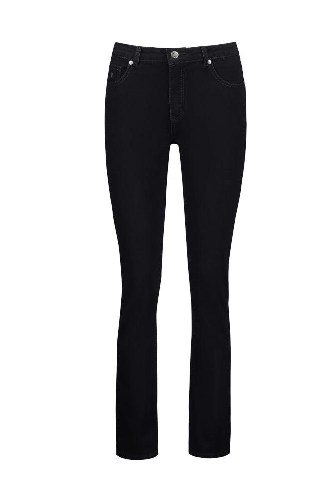Vassalli Heavy Top Stitch Slim Leg Jeans Black From BoxHill
