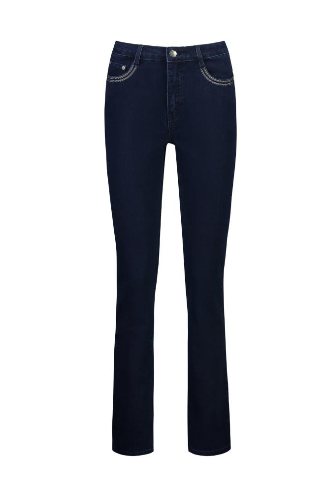 Vassalli Mid Blue Patterned Pocket Jeans From BoxHill