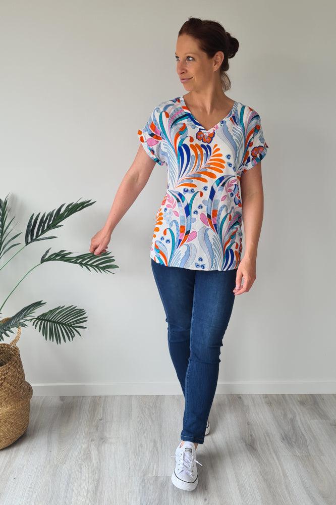 Vassalli Skinny Leg Ankle Grazer Jeans Blue From BoxHill