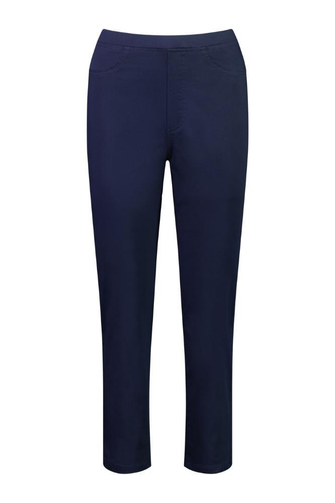 Vassalli Slim Leg 7/8 Length Pull On Pants Navy From BoxHill