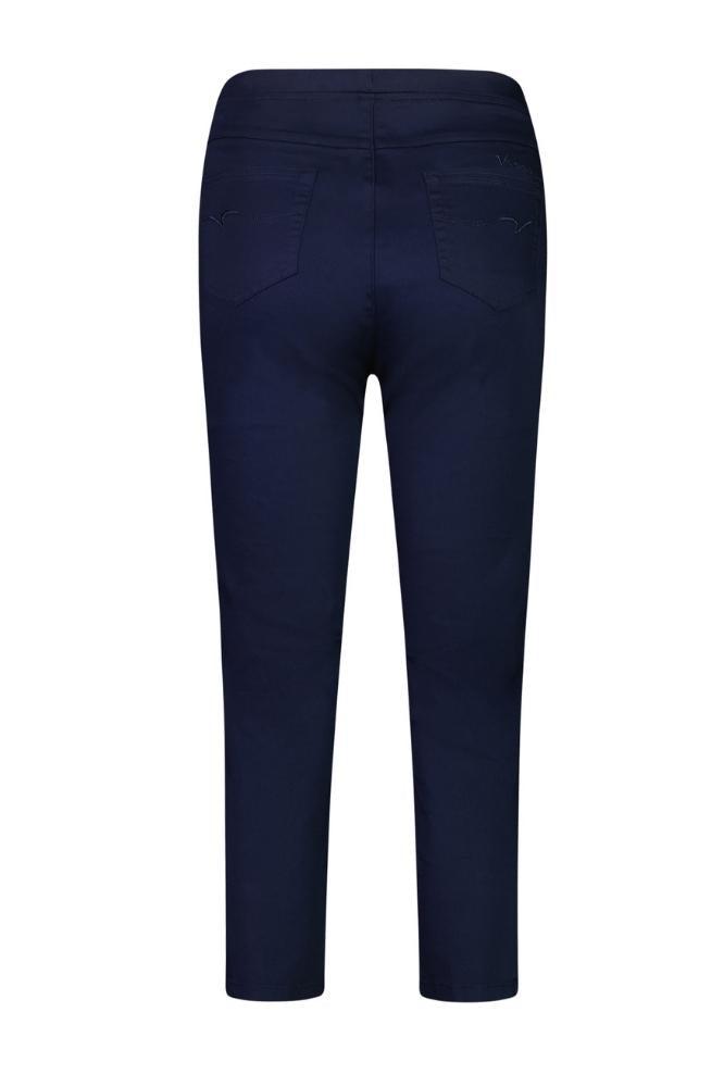 Vassalli Slim Leg 7/8 Length Pull On Pants Navy From BoxHill