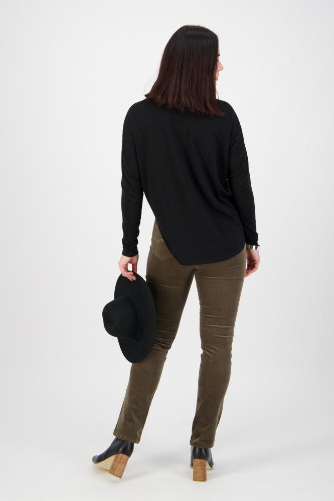 Vassalli Slim Leg Cord Pull On Leggings Seaweed From BoxHill