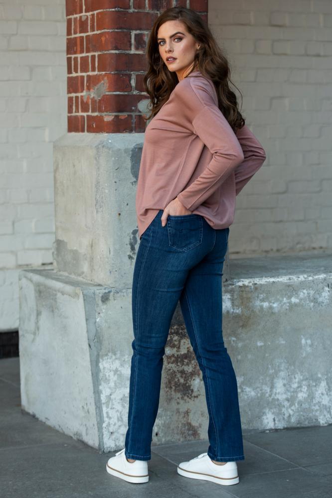 Vassalli Slim leg Pull On Denim Blue From BoxHill